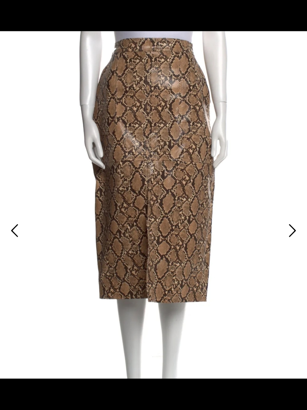 Johanna Ortiz High-Waist Snake Print Midi Skirt - Brown